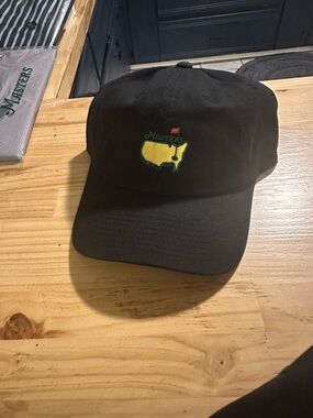 Masters Black Cap with Yellow & Green Augusta Emblem